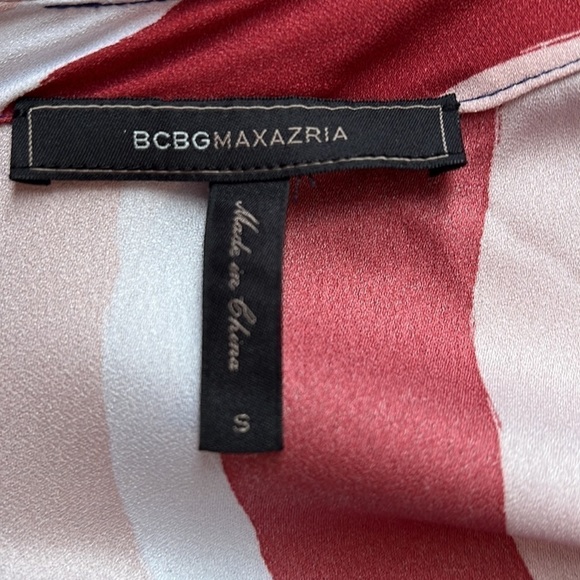 BCBGMAXAZRIA Striped Bell Sleeve Top Size Small - Picture 9 of 11